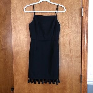 Sugar Lips Black Forma Dress With Tassles